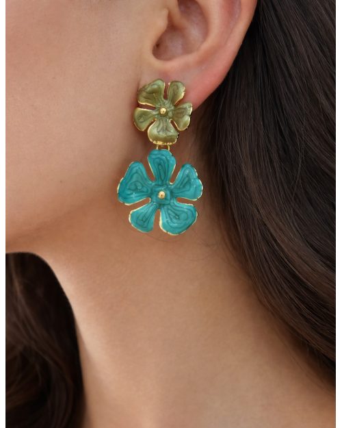 PENDIENTES DOBLE FLOWER