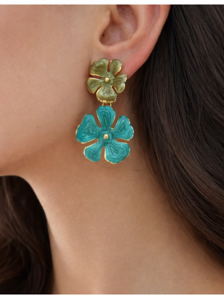 PENDIENTES DOBLE FLOWER