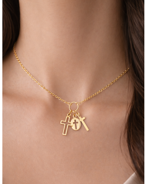 CADENA SACRED TRIO CRUCES 2