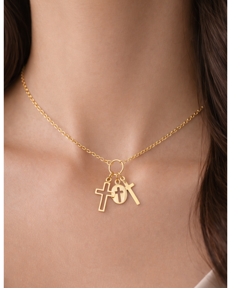 CADENA SACRED TRIO CRUCES