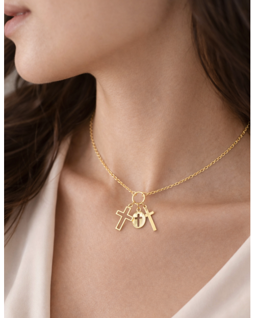 CADENA SACRED TRIO CRUCES