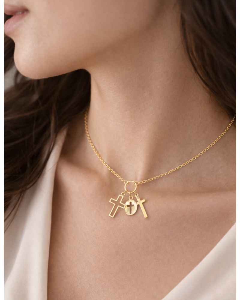 CADENA SACRED TRIO CRUCES