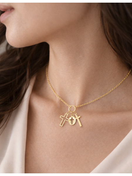 CADENA SACRED TRIO CRUCES