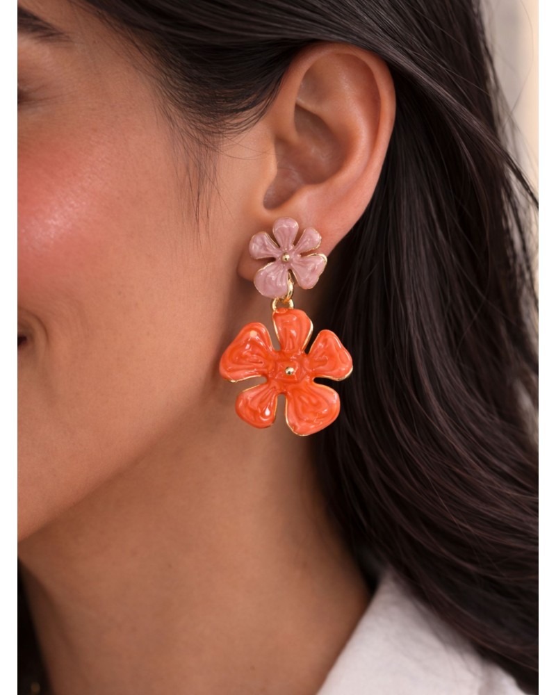PENDIENTES DOBLE FLOWER